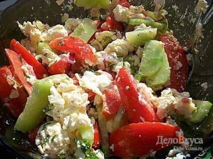 Салат с творогом и овощами
