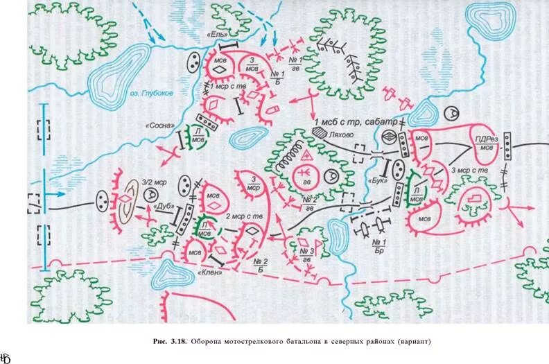 Мотострелковый батальон в обороне на карте. Мотострелковый батальон в обороне схема. Наступление в лесисто болотистой местности схема. Мотострелковая рота в обороне. Военная карта схема