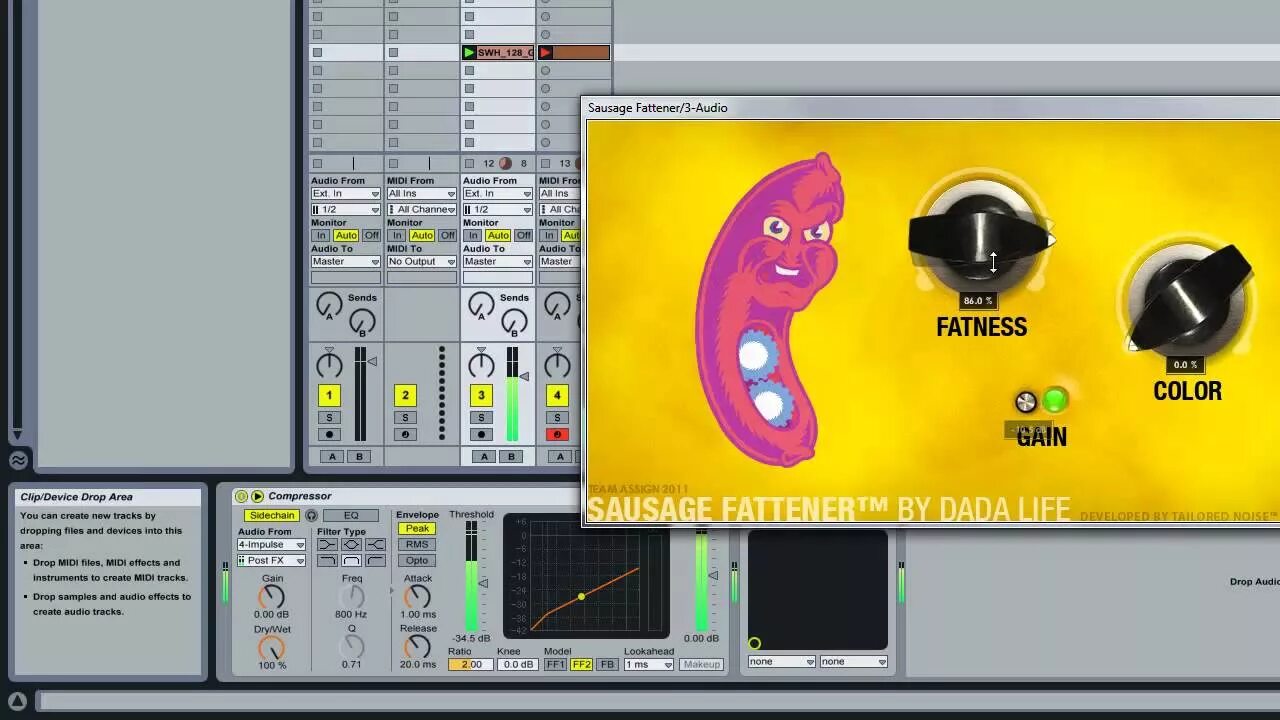 Плагин sausage Fattener. Сосиска VST. Плагин сосиска.