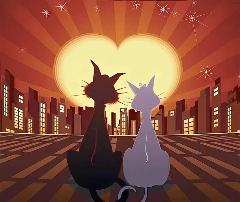 Коты. Два кота на крыше. Коты и луна на крыше. Коты на крыше. Елена романова коты санкт-петербурга.