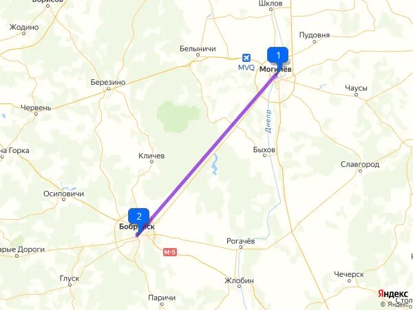 Сколько от могилева до бобруйска
