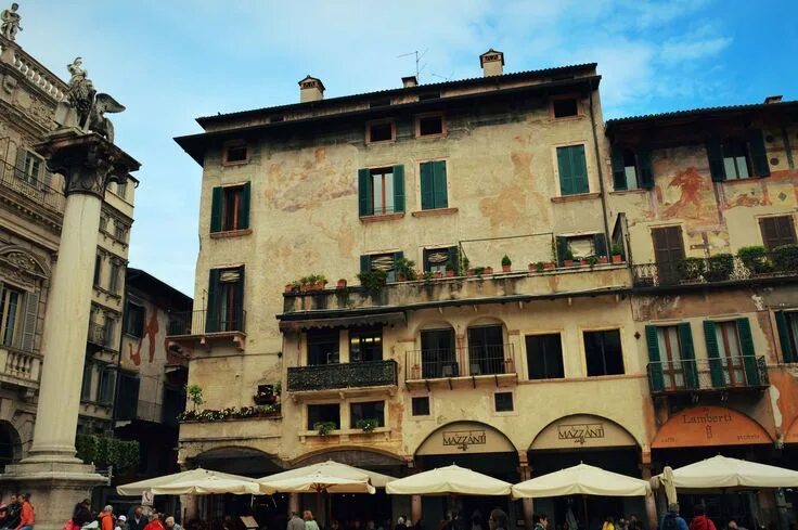 Обои Дома, Улица, Италия, Здания, Italy, Street, Italia, Верона на телефон и раб