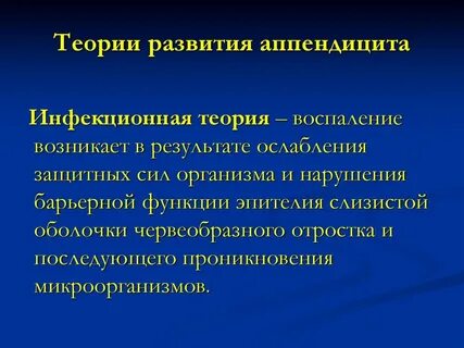 Развитие аппендикса