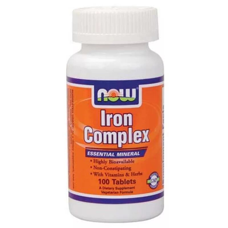 Iron complex now. Now iron complex (100 таб.). now iron complex 100 таблеток. now iron complex 27гр 100 таб. витамин железо now foods.
