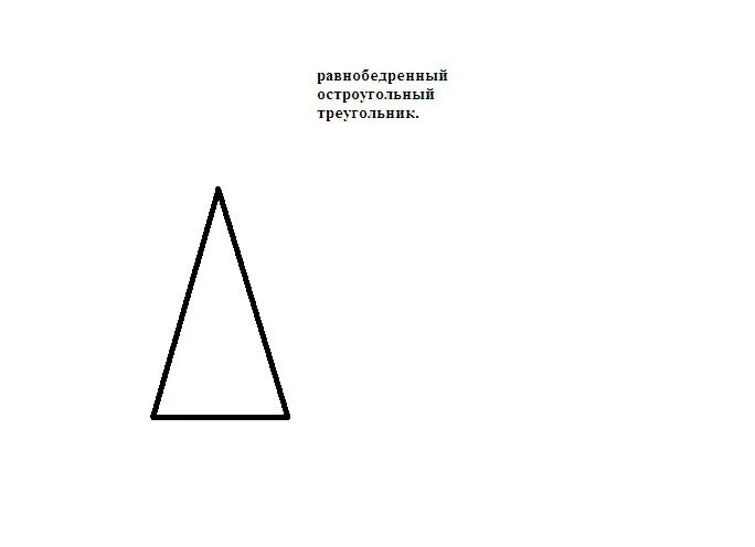 Равнобедренный треугольник остроугольный треугольник. Равнобедренный ОСТРОУГОЛЬНИК треугольник. Равнобедренный остроугольный треугольник чертёж. Начерти остроугольный треугольник. Каждый равносторонний треугольник является остроугольным