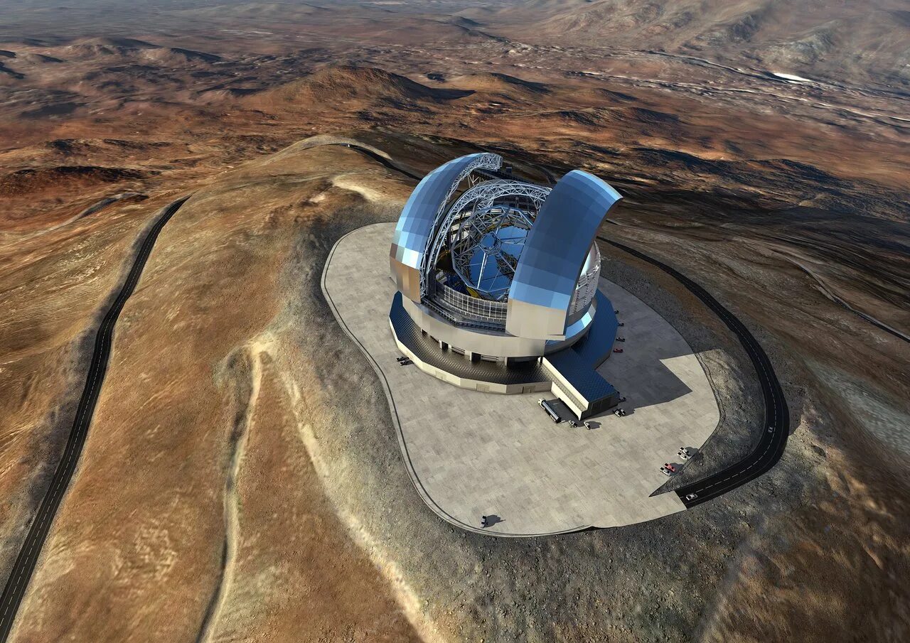 Самый большой телескоп в мире находится. Чрезвычайно большой телескоп (ELT). Телескоп ELT В Чили. Европейский чрезвычайно большой телескоп в Чили. Самый большой телескоп в Чили.