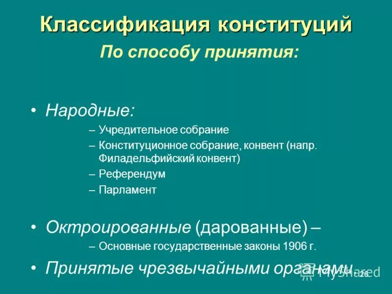принятые учредительным конституционным собранием