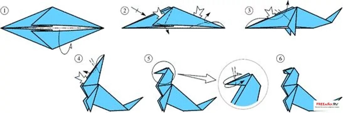 Zeehond Animales de origami, Diagramas de origami, Origami