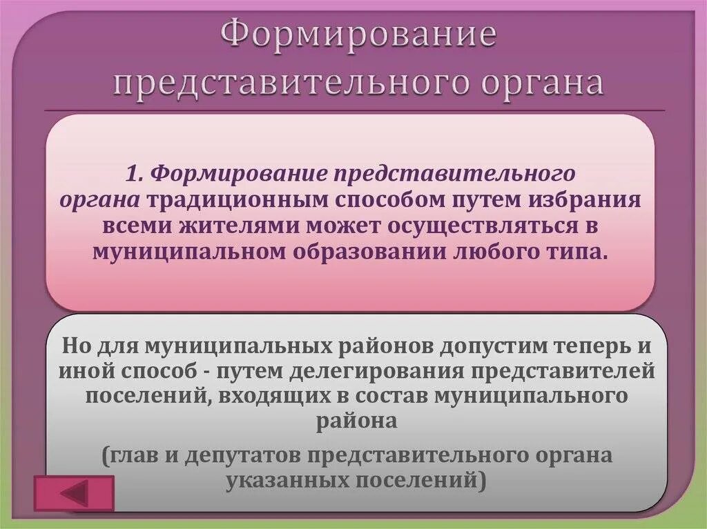 Представительный орган муниципального образования. Порядок формирования представительного органа. Способы формирования представительного органа. Способ формирования представительных органов власти.