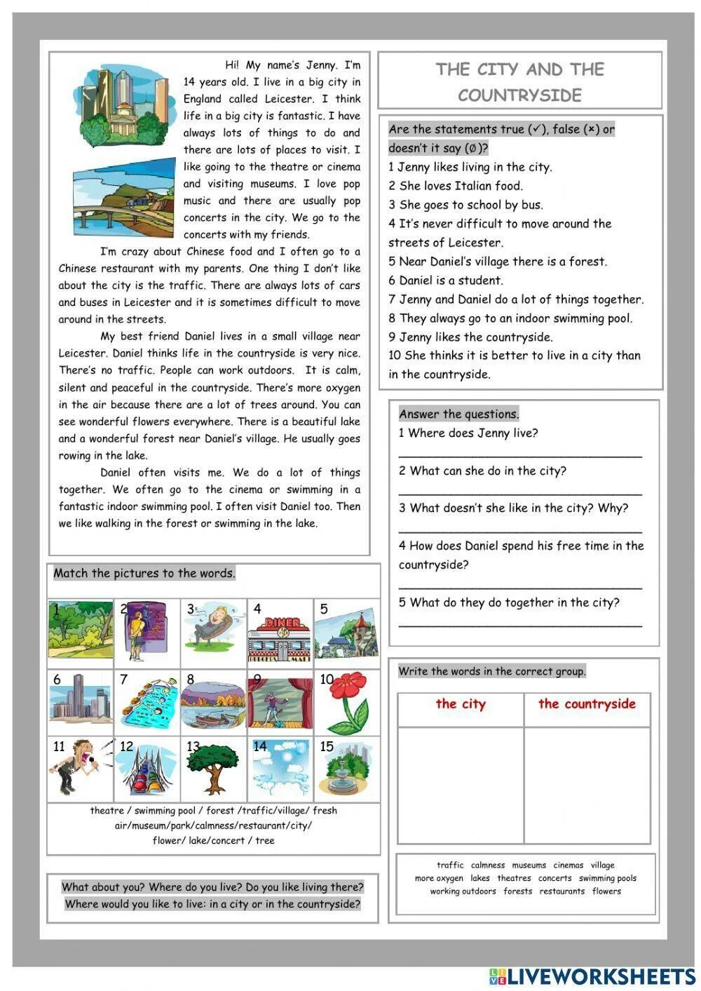 Talking about where you live. Город Worksheets. Countryside Vocabulary Worksheets. In the Country Worksheets. Жизнь в городе Worksheets English.