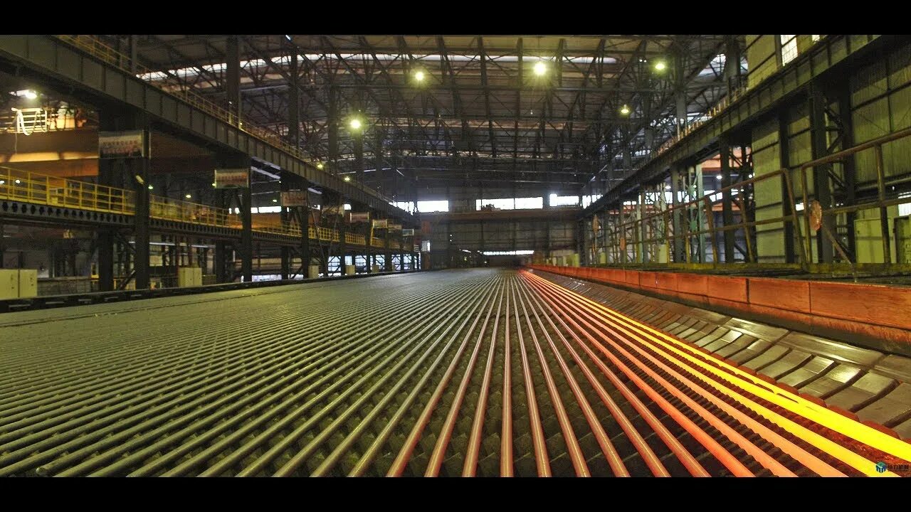 Прокатный стан. Прокатный стан для арматуры. Stainless Steel Factory. Stainless Steel Production.