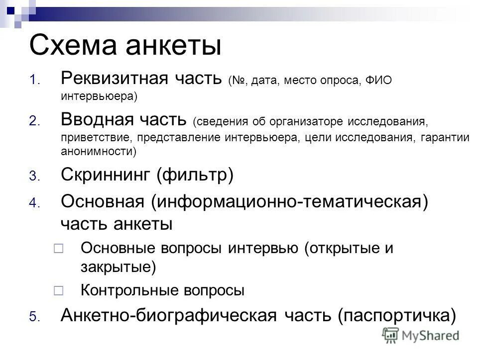 В первую часть информации и. Анкета схема. Анкетирование схема. Вводная часть анкеты пример.