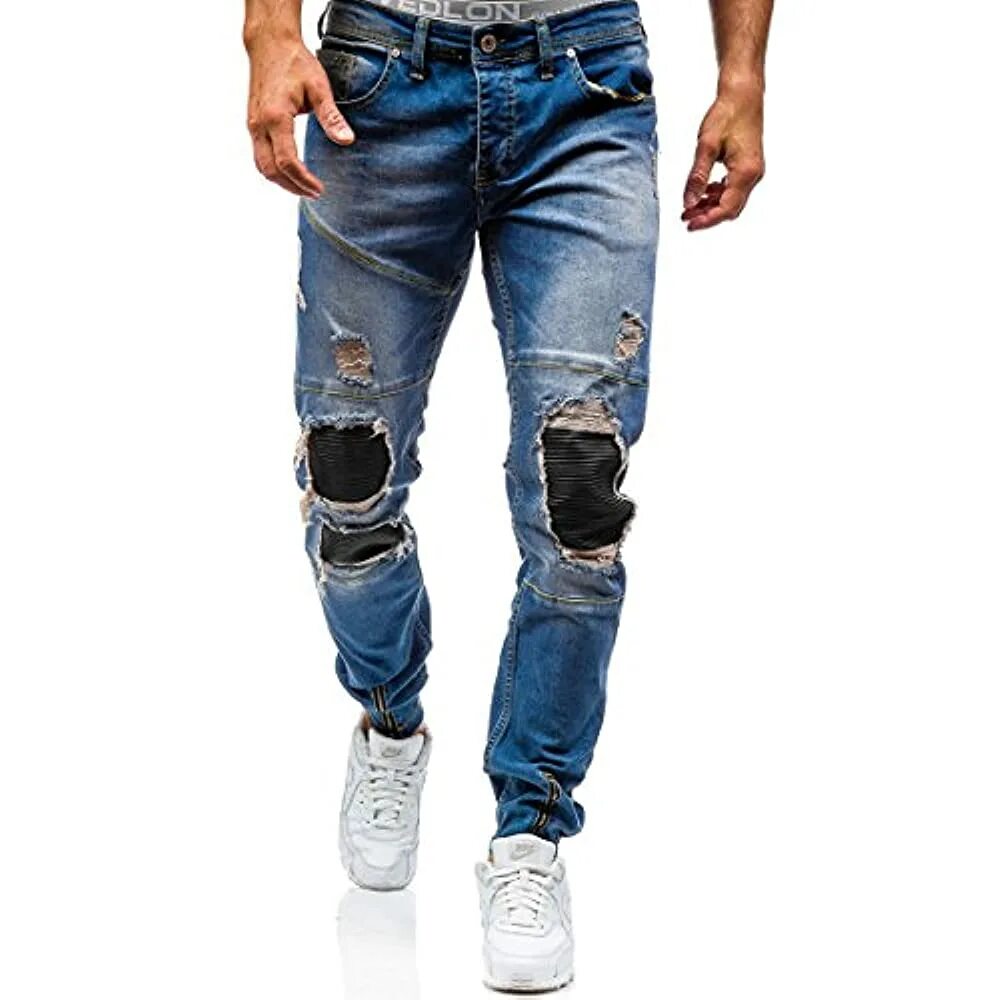 רחוב סגנון אבן שטף ז 'אן גברים Slim Fit במצוקה ג' ינס Buy ג 'ינס במצוקה,Slim F