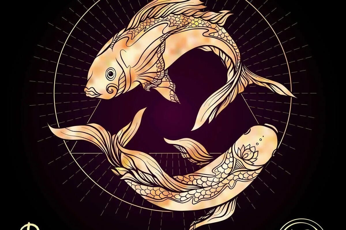 Брак лев рыба. Знак рыбы. Гороскоп "рыбы". Знак зодиака рыбы картинки. Рыбы арт Зодиак на темном фоне.