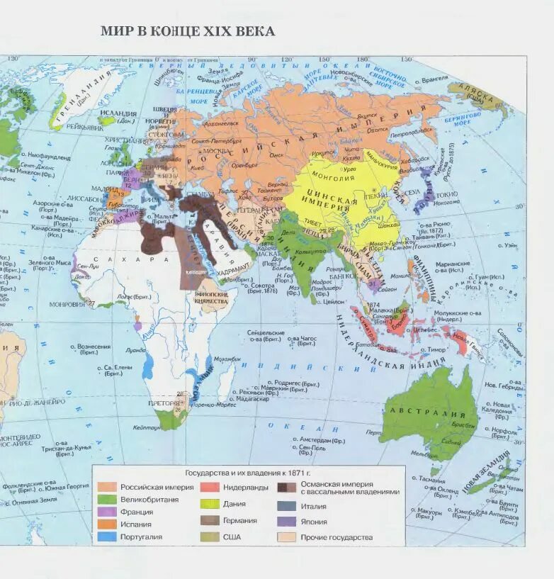 Политическая карта карта Евразии 19 века. Россия в xix в политическая история