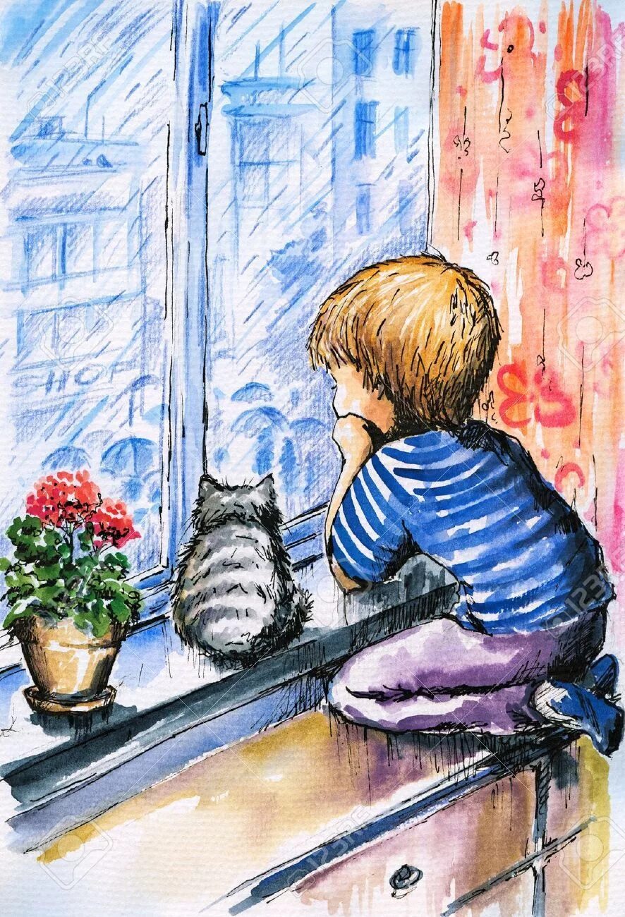 Иллюстрации к книгам. Корейская художница aeppol дневник лесной девочки. Мальчик у окна. Девочки и мальчики смотрят в окошки. Aeppol художница.