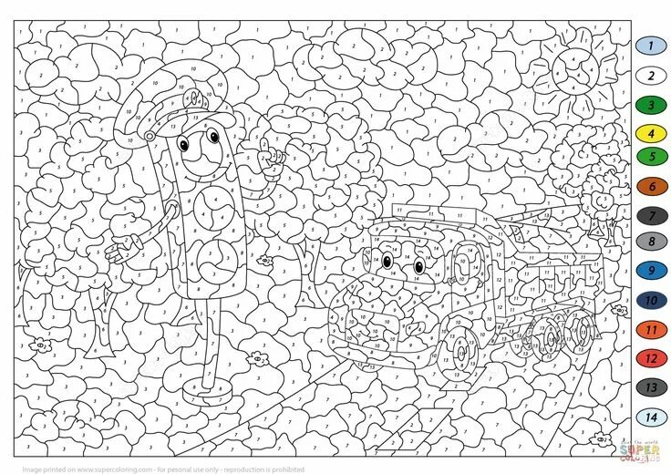 32 coloriage Pages de coloriage gratuit de Nicole : par numéro de couleur * fleu