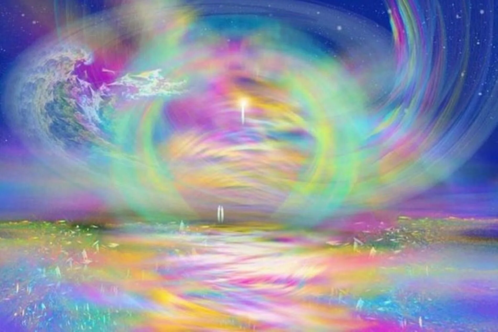 Энергетические картины Елены Саппа. Разноцветная Радуга. Радужные мечты. Радужные картины.