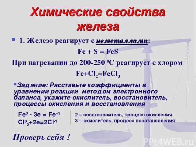 Железо и хлор. Железо и хлор реакция. Реакция железа с неметаллами. Железо реагирует с. Характерные реакции железа