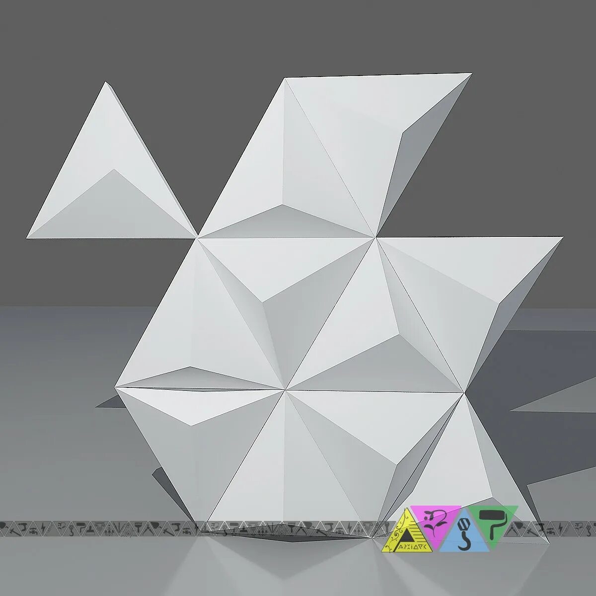 Круг из треугольников из бумаги
