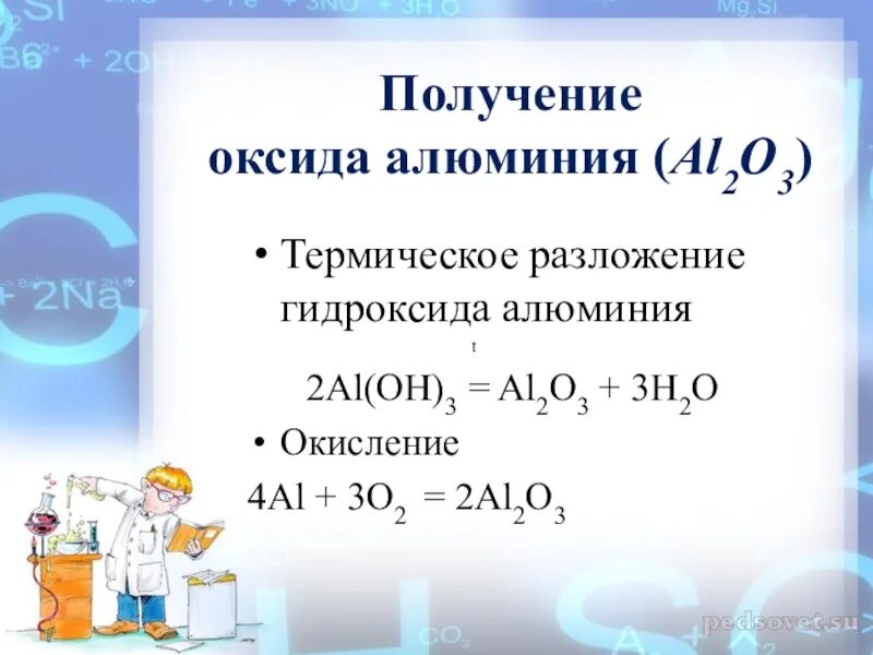 Разложение гидроксида алюминия реакция