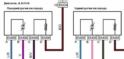 Схема подключения кислородного датчика