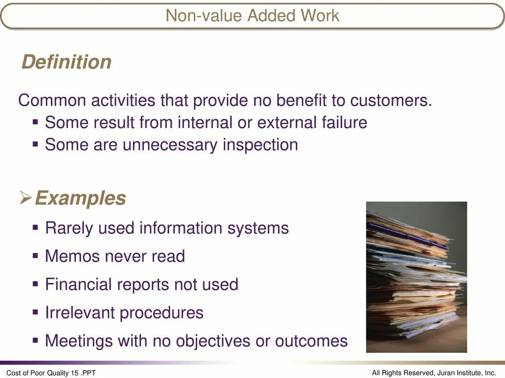 Definition examples. Definition примеры. что такое non value added. non value added activities.