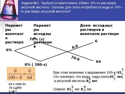 Как приготовить 5 раствор кислоты