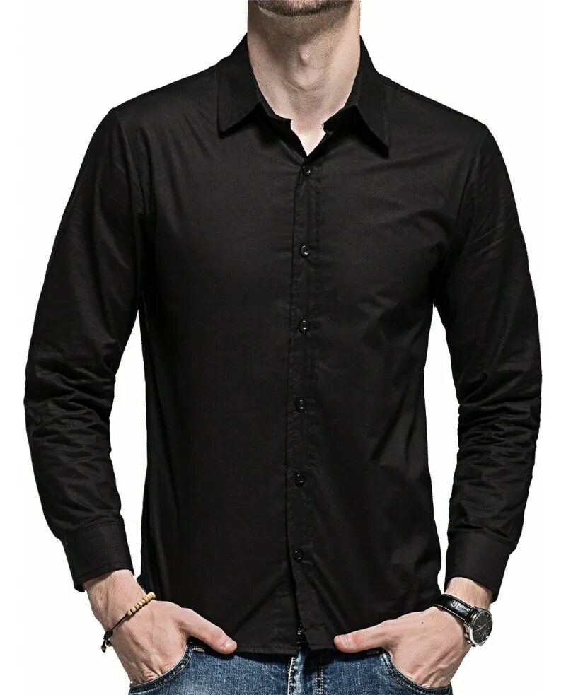 Черная рубашка. Чёрная рубашка мужская с длинным рукавом. Мужчина в черной рубашке. Сорочки темные мужские.