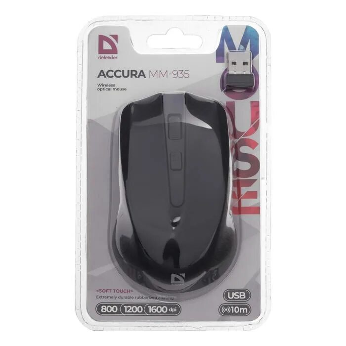 Defender Accura mm-935. Defender мышь Accura 935. Мышь Defender Accura mm-935 USB. Мышь Defender Accura mm-935 черная, беспроводная, 4 кнопки, 800-1600dpi, USB (1/40). Defender mm 935