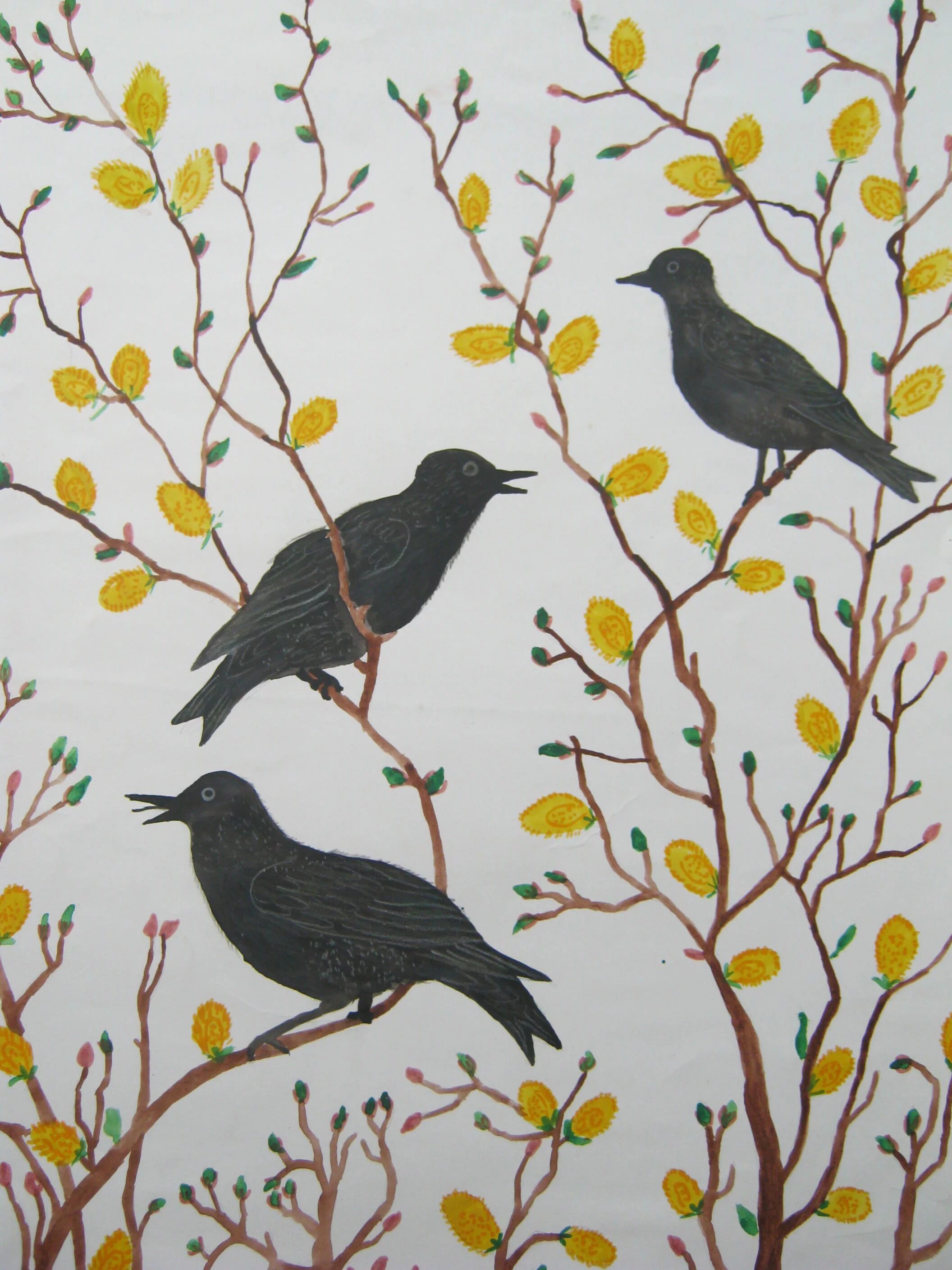 Птицы весной 2 класс. Рисование скворцы прилетели. Птицы прилетели. Рисование птицы прилетели. Птицы весной для детей.