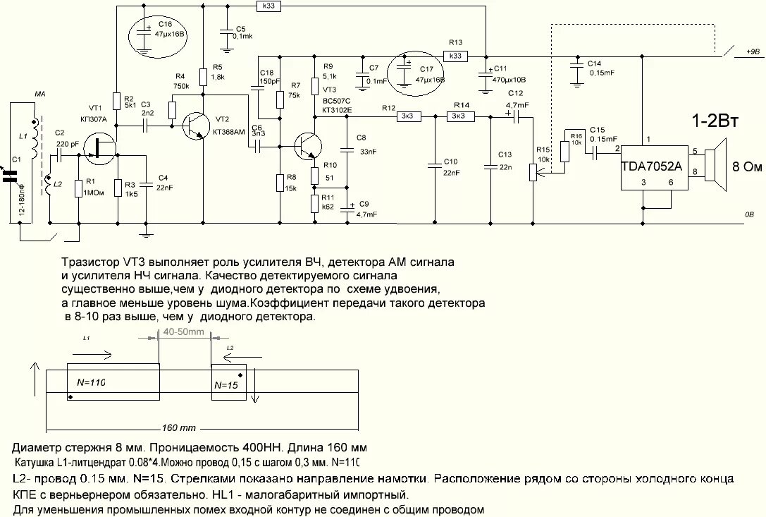 Схема прямого усиления. Приемник прямого усиления на полевых транзисторах схема. кв приемник прямого усиления с высокой чувствительностью. схема унч для приемника прямого усиления. приёмник укв прямого усиления схема.