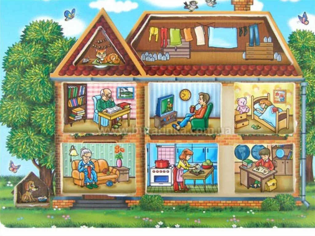 Где находится дома без домов. Домик иллюстрация. Окошки для домика. Сказочный домик для детей. Детский домик в саду.