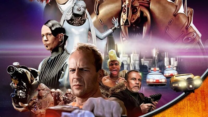 5 элемент длительность. Пятый элемент (1997). брюс уиллис 5 элемент. люк бессон 5 элемент. пятый элемент 1997 постер.