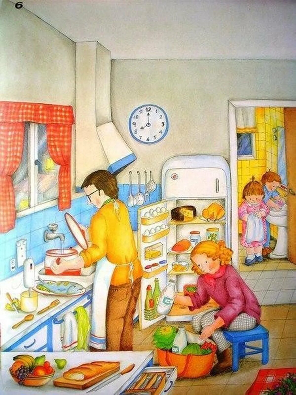 Сюжетные картинки. Сюжетная картина семья. Сюжетные иллюстрации. Сюжетная картина моя квартира для детей. Сюжетная картина на кухне.