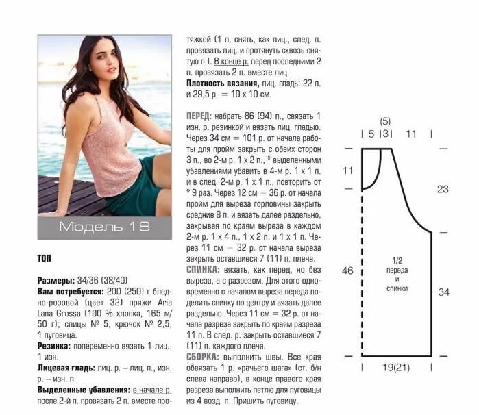 Летняя майка спицами с описанием. Топ спицами схема и описание. Схемы вязания топов спицами. Схема вязания женской майки. Топы спицами со схемами