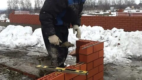 Кладка кирпича при минусовой температуре