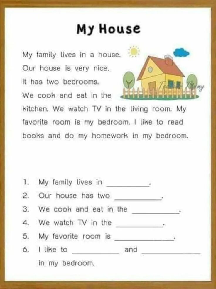 Worksheets чтение на английском. Упражнения на чтение по английскому для детей. Worksheets чтение 2 класс. Чтение с в английском языке Worksheet. My house текст