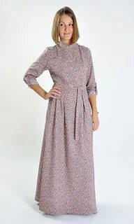 Хлопковые платья с длинным рукавом