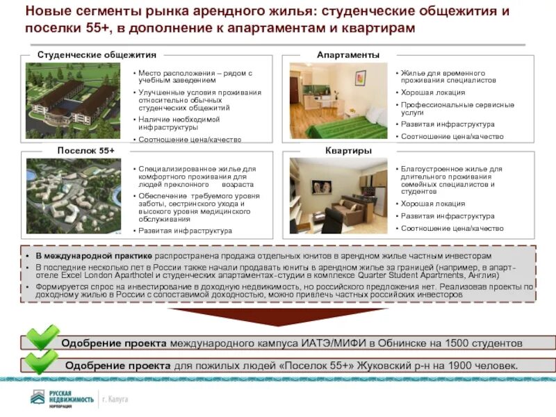 В качестве специализированных жилых помещений