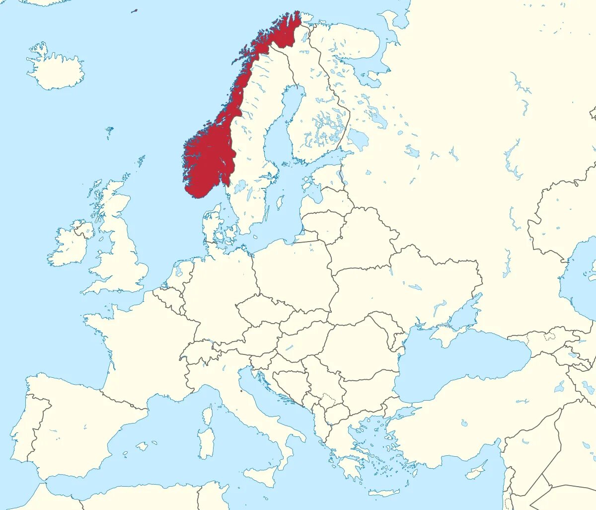 Norway on the map