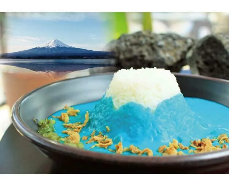 Blue rice. Синий рис. Фудзи десерт. Рис синий Вьетнам. Фудзи блюдо.