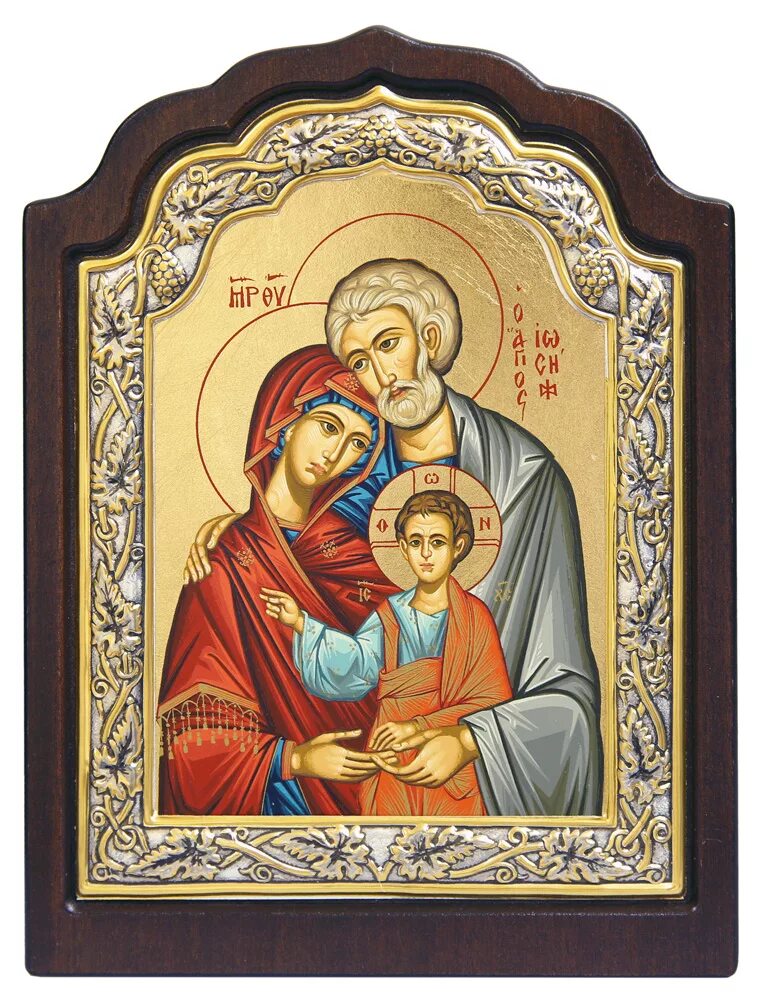 Какая икона оберегает. Семейная икона Святого семейства. Семейная икона с Иосифом. Икона Святая семья православная.