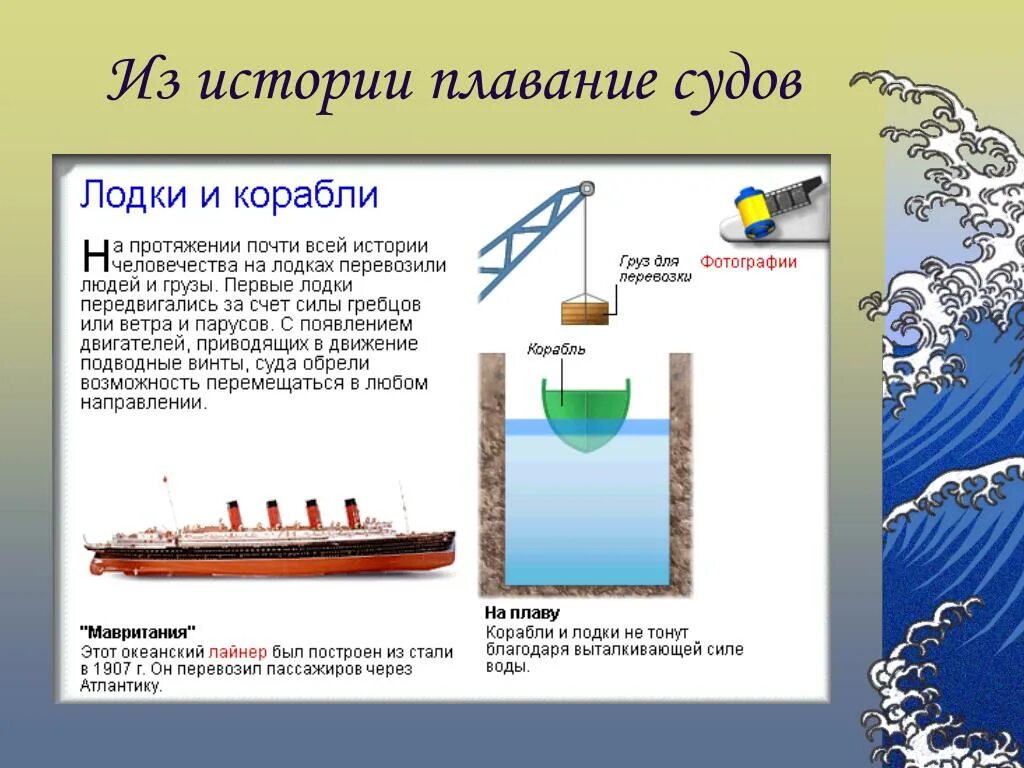 Плавание судов физика 7 класс тест. Физика 7 кл плавание тел плавание судов. Условия плавания судов физика 7 класс. Презентации на тему плавание судов. История плавания судов.