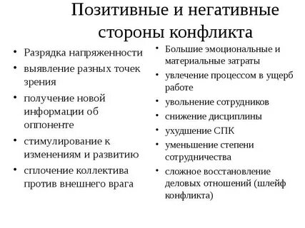 Положительное влияние социального конфликта