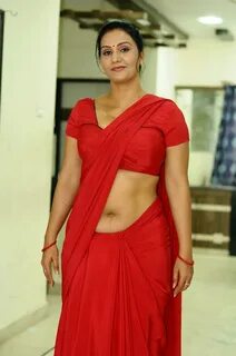 Apoorva Hot Cleavage and Navel Show Stills in Red Saree - Hot Blog Photos.