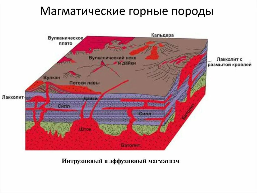 Состояние массива горных пород. Формы залегания интрузивных и эффузивных магматических пород. Формы залегания интрузивных пород. Формы залегания магматических горных пород батолит. Формы залегания излившихся эффузивных магматических горных пород.