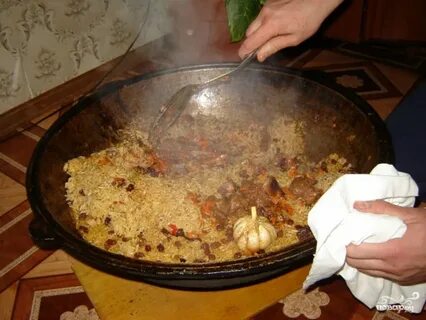 Порядок плова в казане