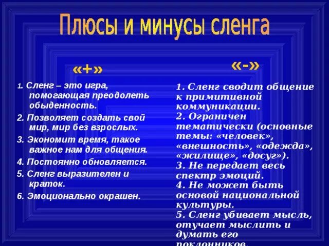 Плюсы молодежного сленга. Плюсы и минусы современного сленга. Положительные стороны сленга. Плюсы интернет сленга. Сигма это сленг молодежи что