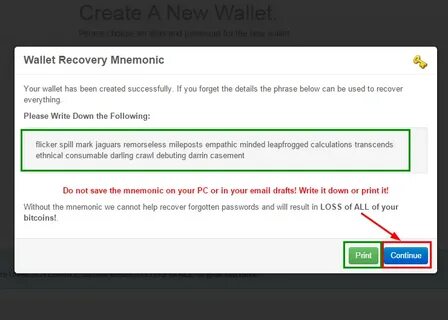 Mnemonic wallet